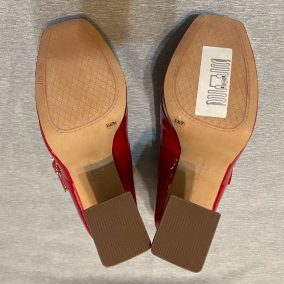 Jessica Simpson Mary Jane Platform Pumps Womens 8 1/5 Strappy, New, Red - Picture 8 of 10